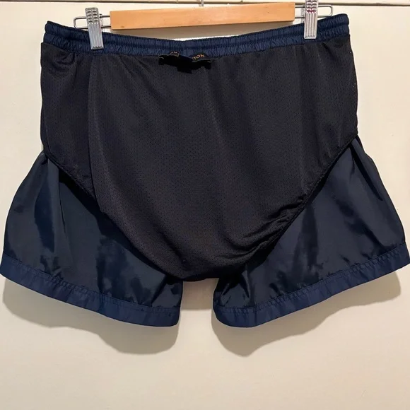LOUIS VUITTON Navy Monogram Swim Trunks